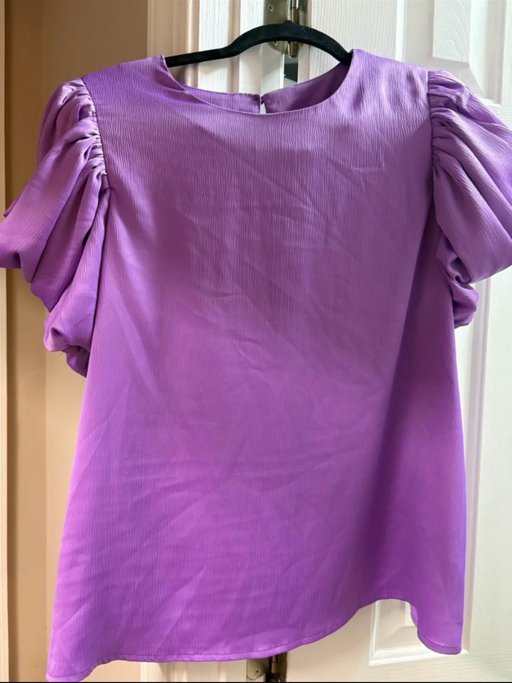 entro Lavender Puff Sleeve Blouse